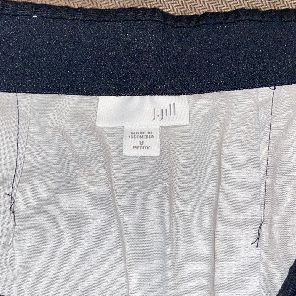 J. Jill Black Mini Skirt with White Floral Border - Picture 3 of 3